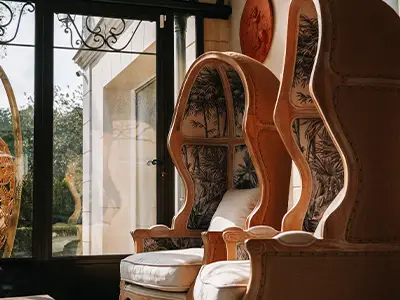 Terrasse avec salon de jardin