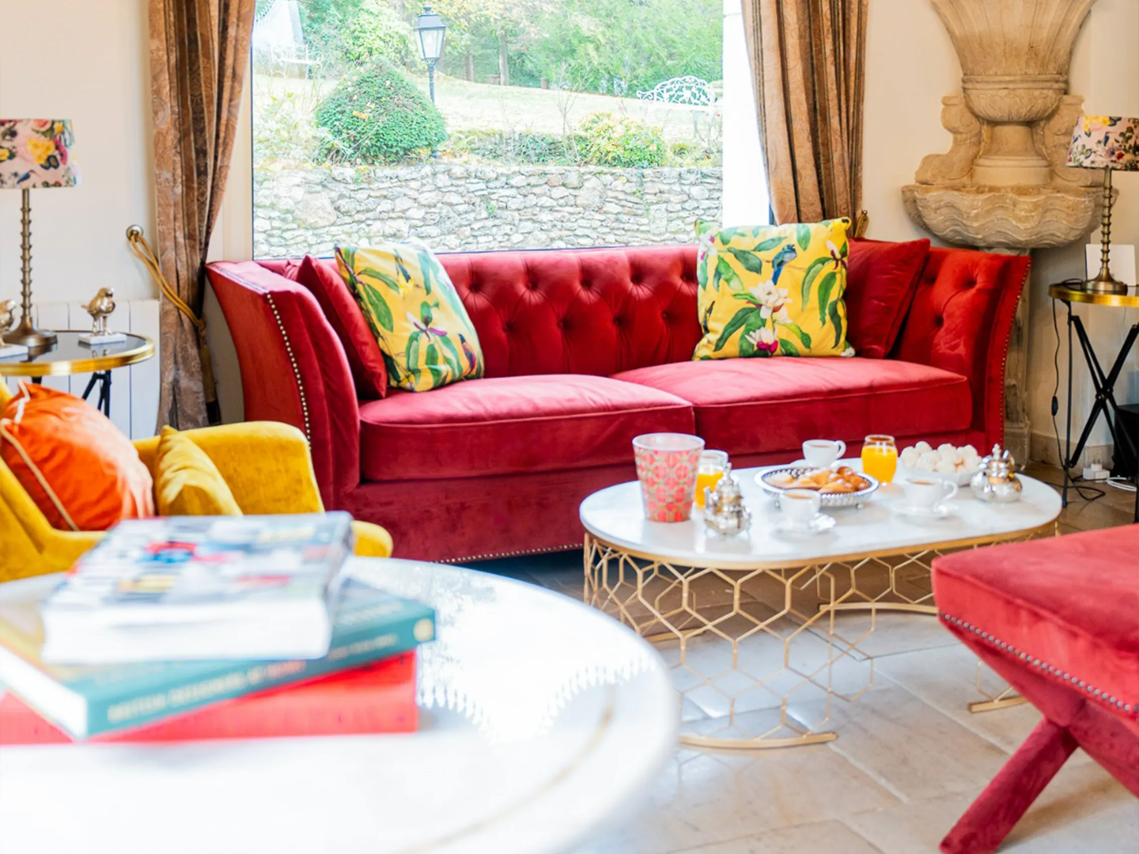 Salon de lecture Villa Clairemaison Yvelines